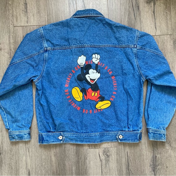 Mickey & CO. Mickey Mouse Denim Screen Printed Jacket Unisex Size Medium - Picture 8 of 8